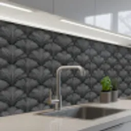 Waaier - Motief - Grijs keuken achterwand 2 middel 871 -3d_schuin
