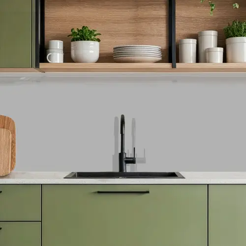 Grijs - Effen print keuken achterwand 2 middel 871 -sfeer3