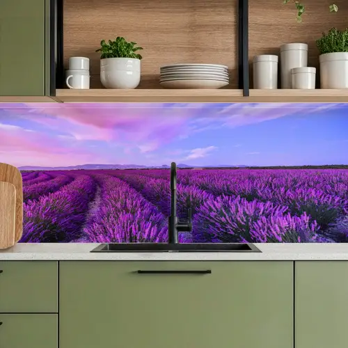 Lavendel - Paars - Bloemen - Natuur keuken achterwand 2 middel -sfeer3