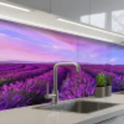 Lavendel - Paars - Bloemen - Natuur keuken achterwand 2 middel -3d_schuin