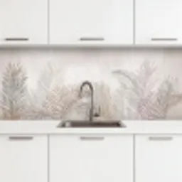 Bladeren - Beige - Botanisch - Vintage keuken achterwand 2 middel -3d