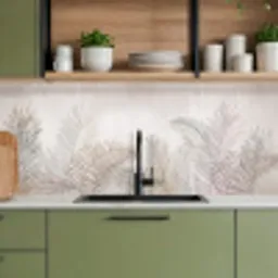 Bladeren - Beige - Botanisch - Vintage keuken achterwand 2 middel -sfeer3