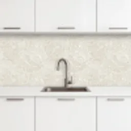 Bladeren - Beige - Monstera - Palm keuken achterwand 2 middel -3d