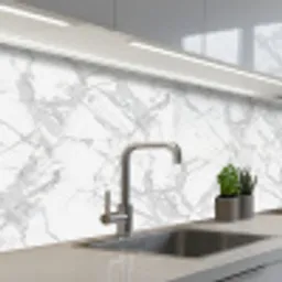 Marmer - Zuiver - Grijs - Aders keuken achterwand 2 middel 871 -3d_schuin
