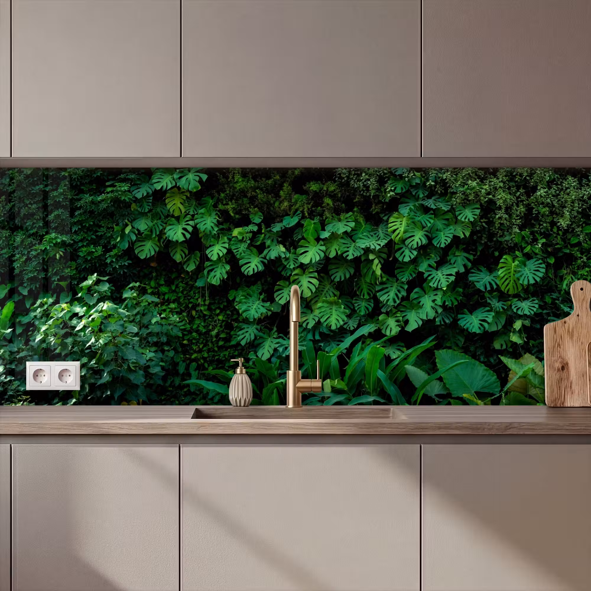 Kitchen Wall Splashback - Nature - Forest - Green - Monstera
