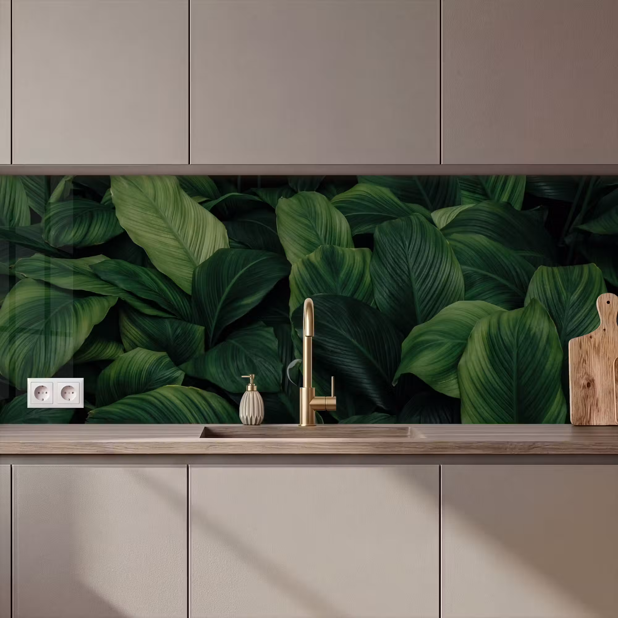 Kitchen Wall Splashback - Nature - Tropical - Leaves - Green