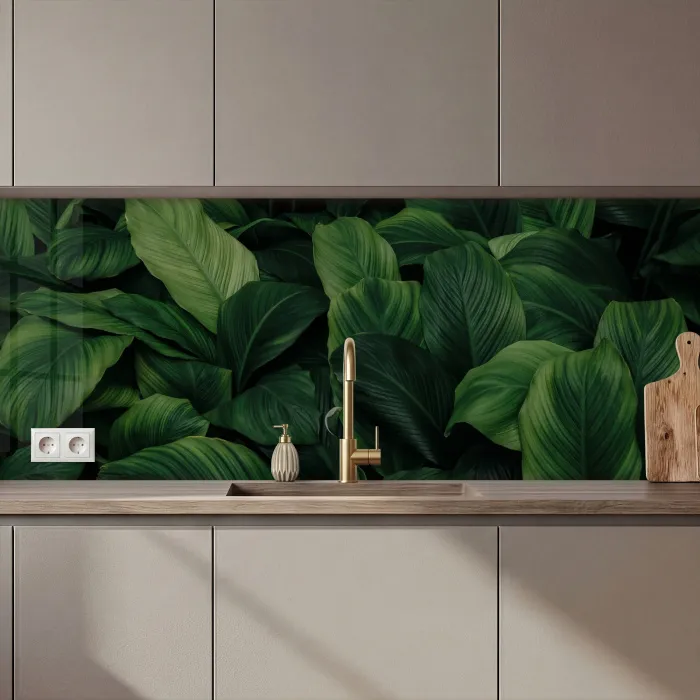 Natuur - Tropisch - Bladeren - Groen keuken achterwand 2 middel zz_3dshopping