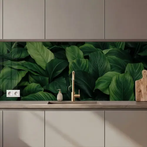 Natuur - Tropisch - Bladeren - Groen keuken achterwand 2 middel zz_3dshopping