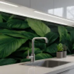 Natuur - Tropisch - Bladeren - Groen keuken achterwand 2 middel -3d_schuin