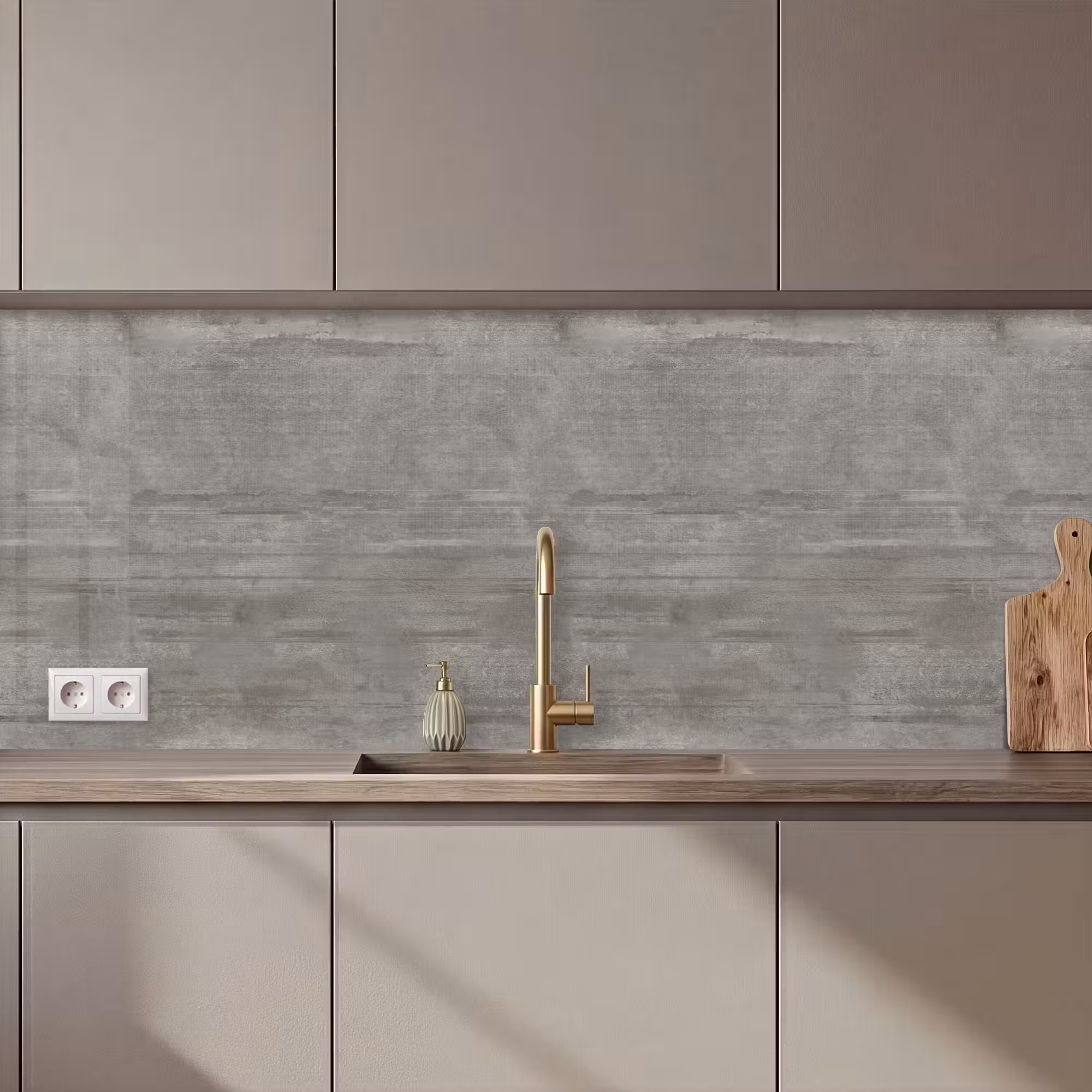 Kitchen Wall Splashback - Pattern - Concrete - Grey