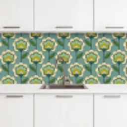 Retro - Design - Jaren 70 - Bloem keuken achterwand 2 middel 871 -3d