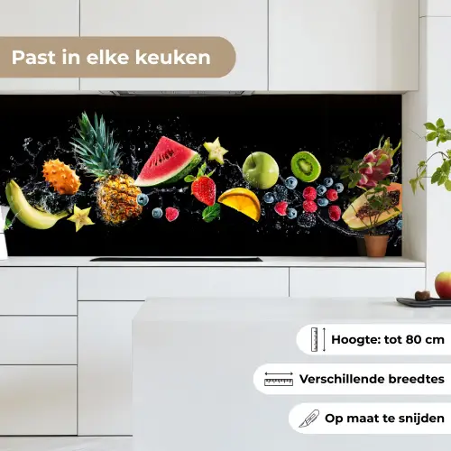 Splash - Fruit - Zwart keuken achterwand 2 middel -sfeer4_NL