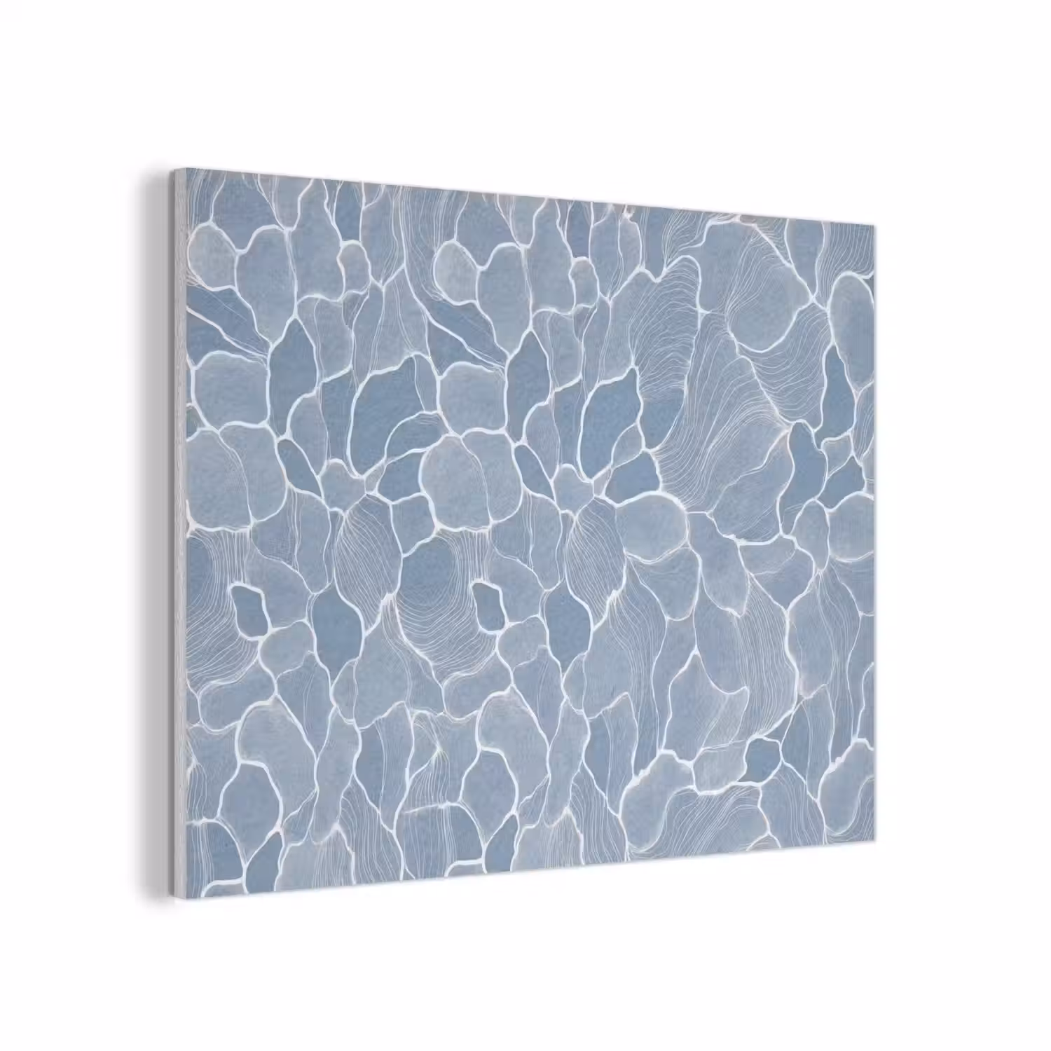 Abstract - Blauw - Bladeren PET vilt klein -3d