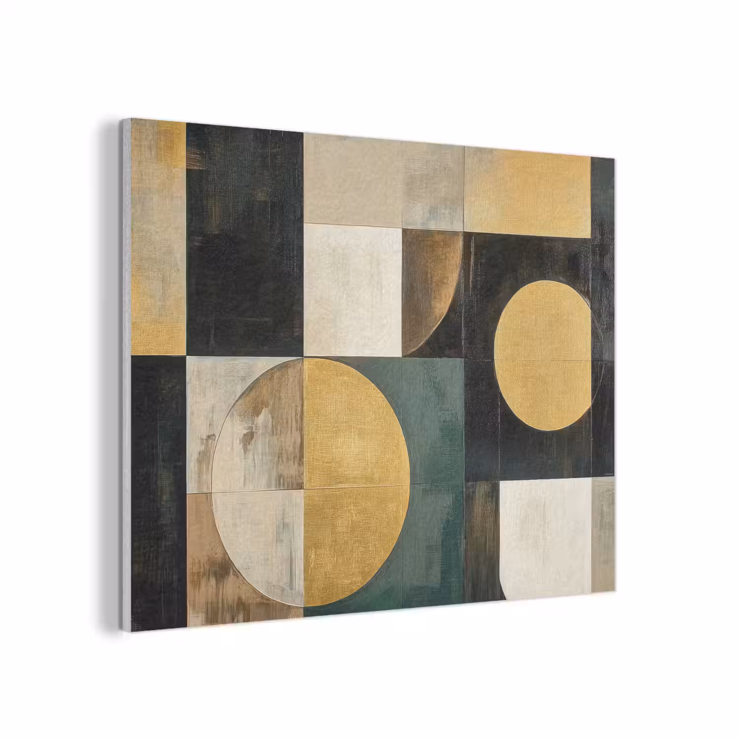 Abstract - Goud - Brons - Vormen - Geometrisch PET vilt klein -3d