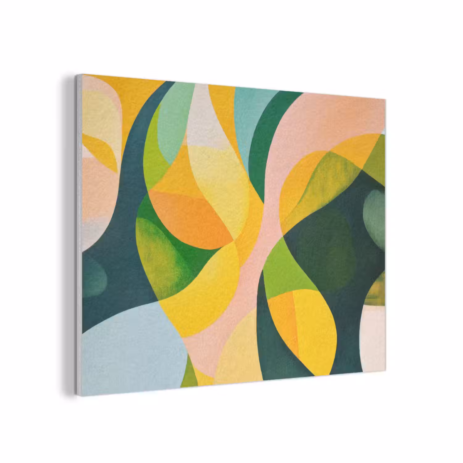 Abstract - Geel - Roze - Groen PET vilt klein -3d