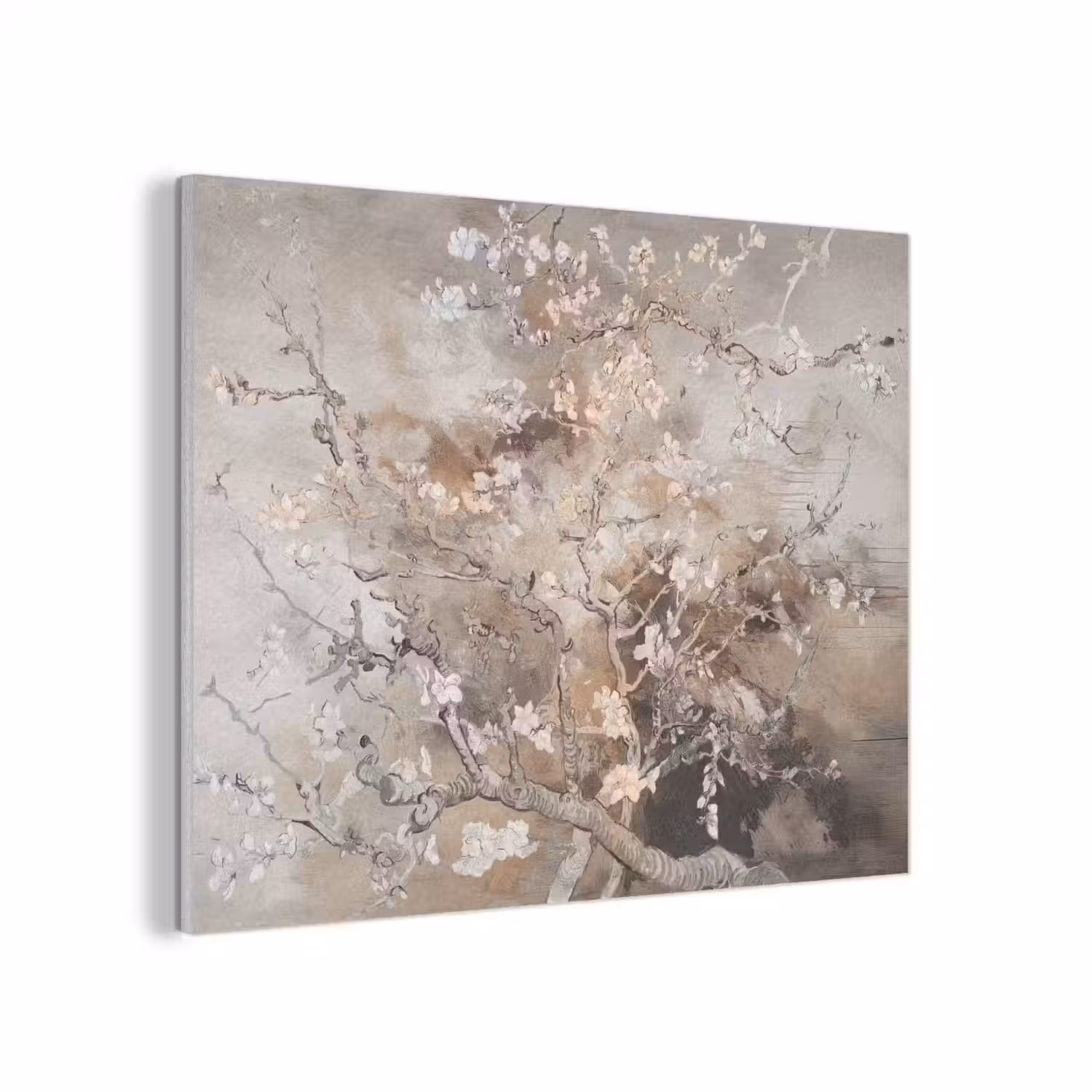 Amandelbloesem - Kunst - Van Gogh - Beige - Abstract PET vilt klein -3d