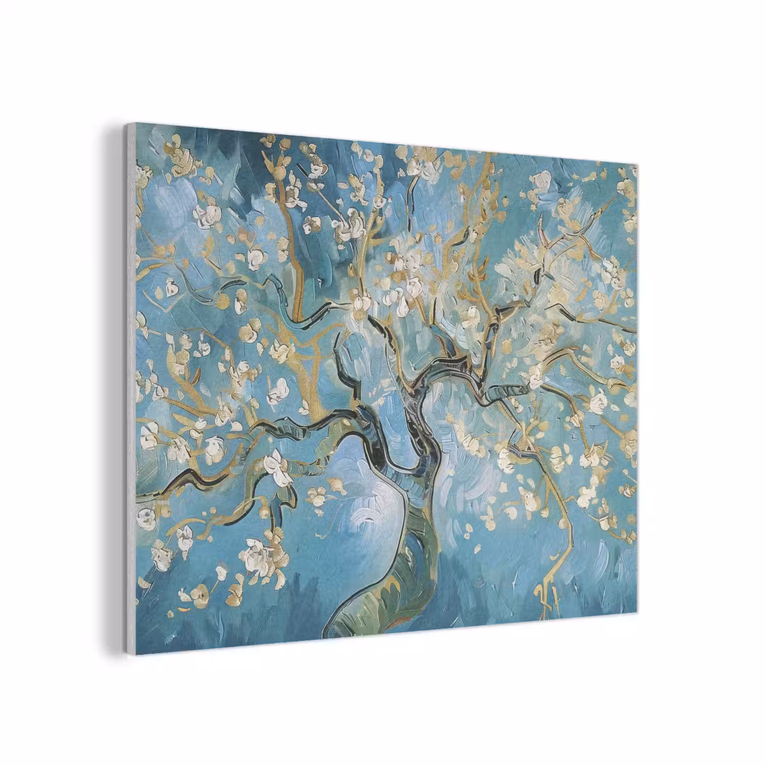 Amandelbloesem boom - Blauw - Abstract PET vilt klein -3d