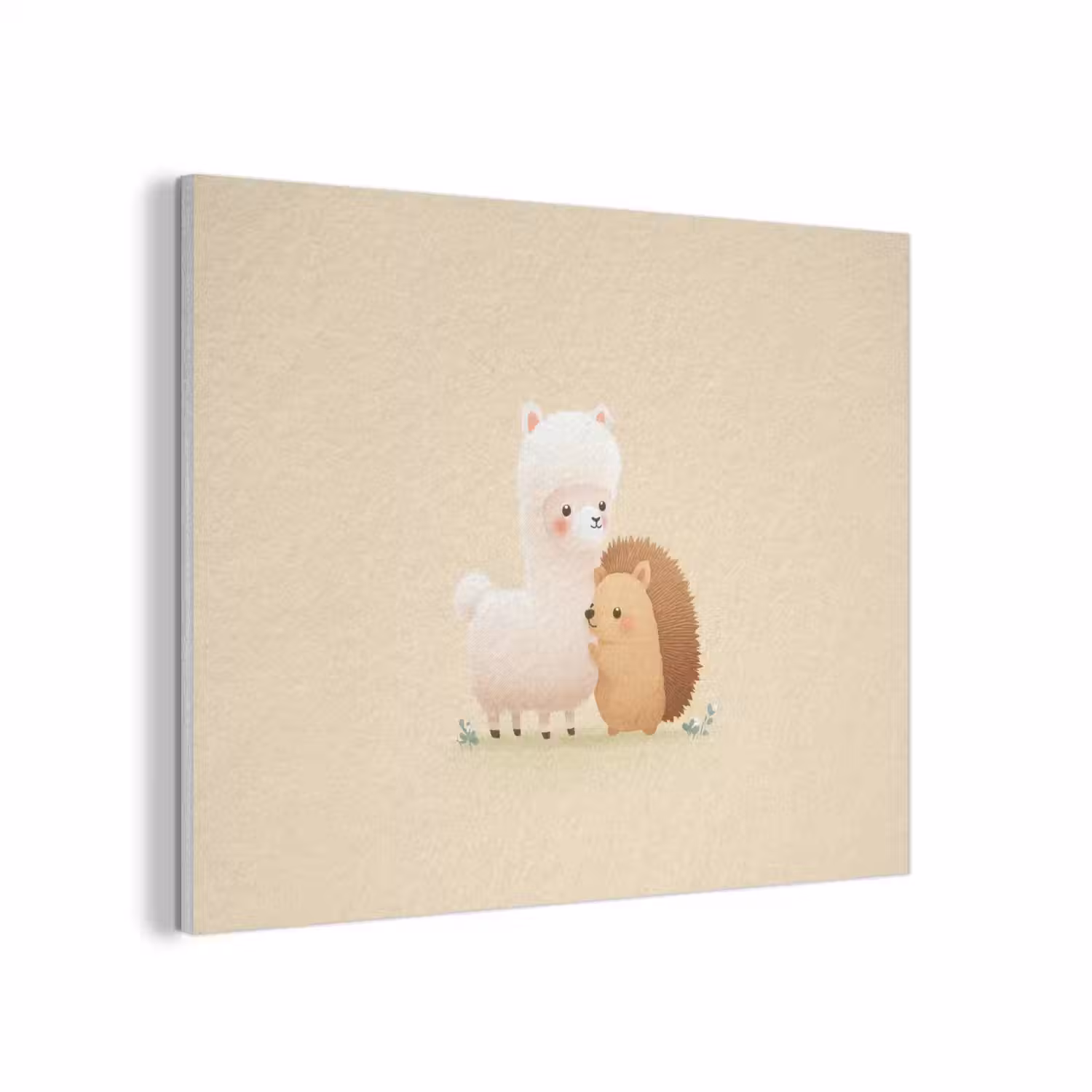 Alpaca - Egel - Bruin - Knuffelen PET vilt klein -3d
