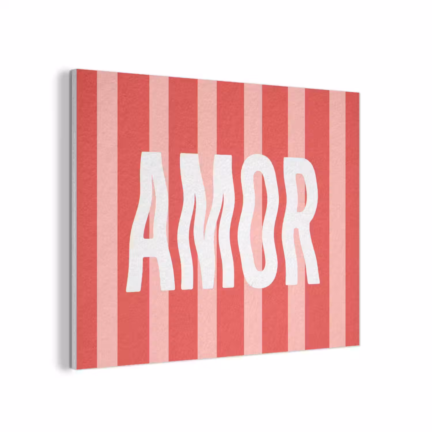 Amor - Strepen - Rood - Roze PET vilt klein -3d