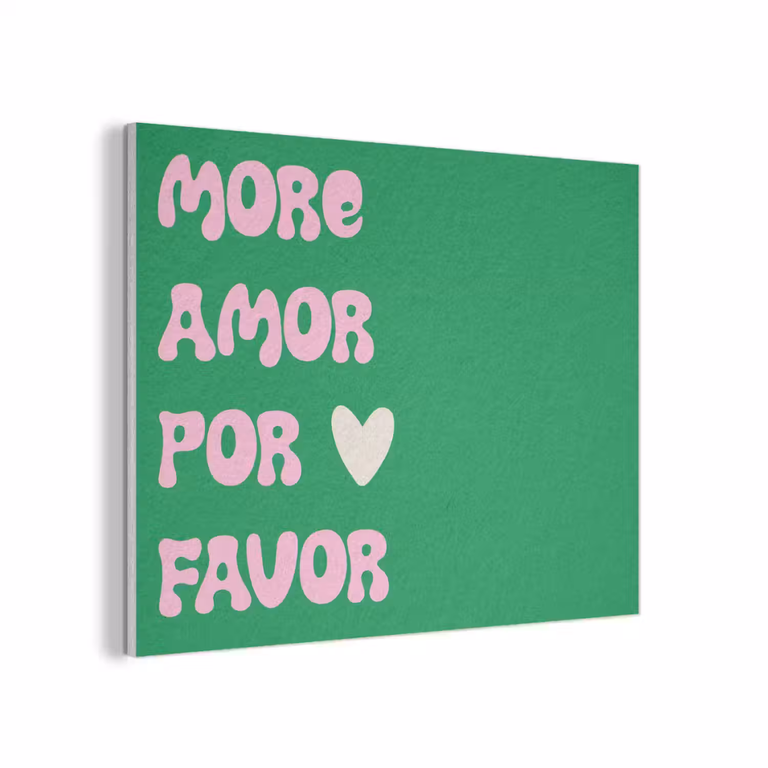 Amor - Valentijn - Groen - Tekst PET vilt klein -3d
