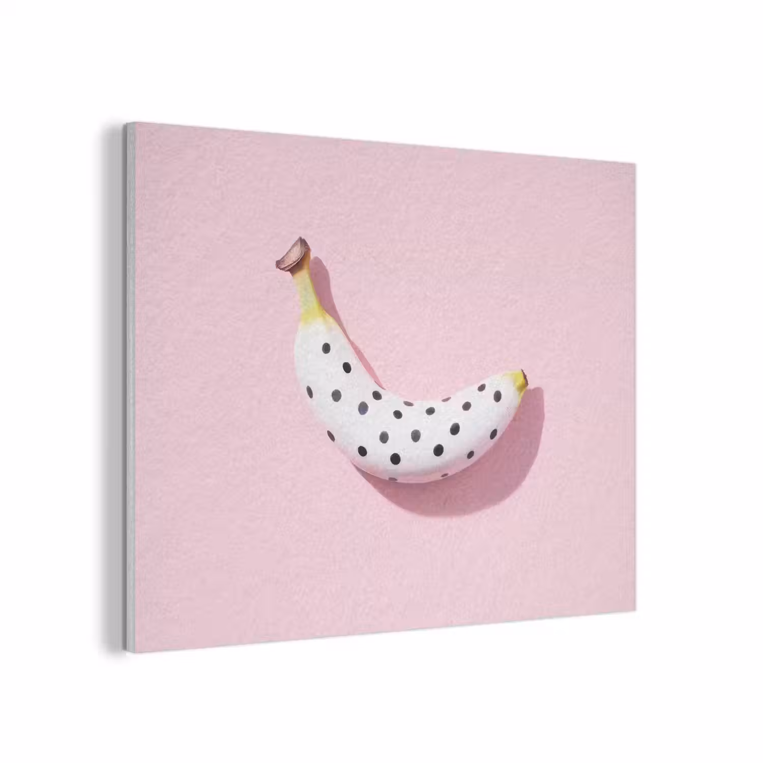 Banaan - Stippen - roze PET vilt klein -3d