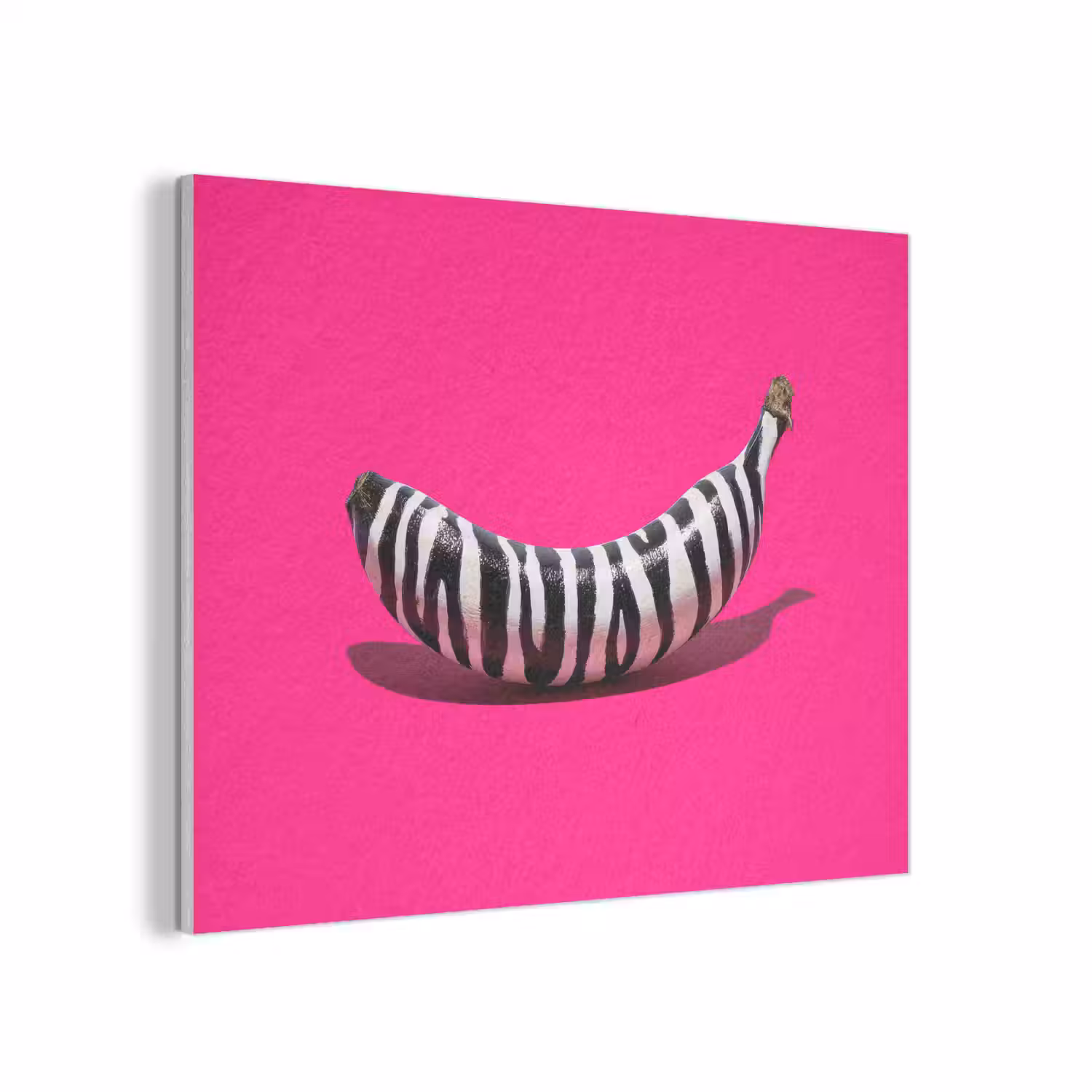 Banaan - Zebraprint - Roze PET vilt klein -3d