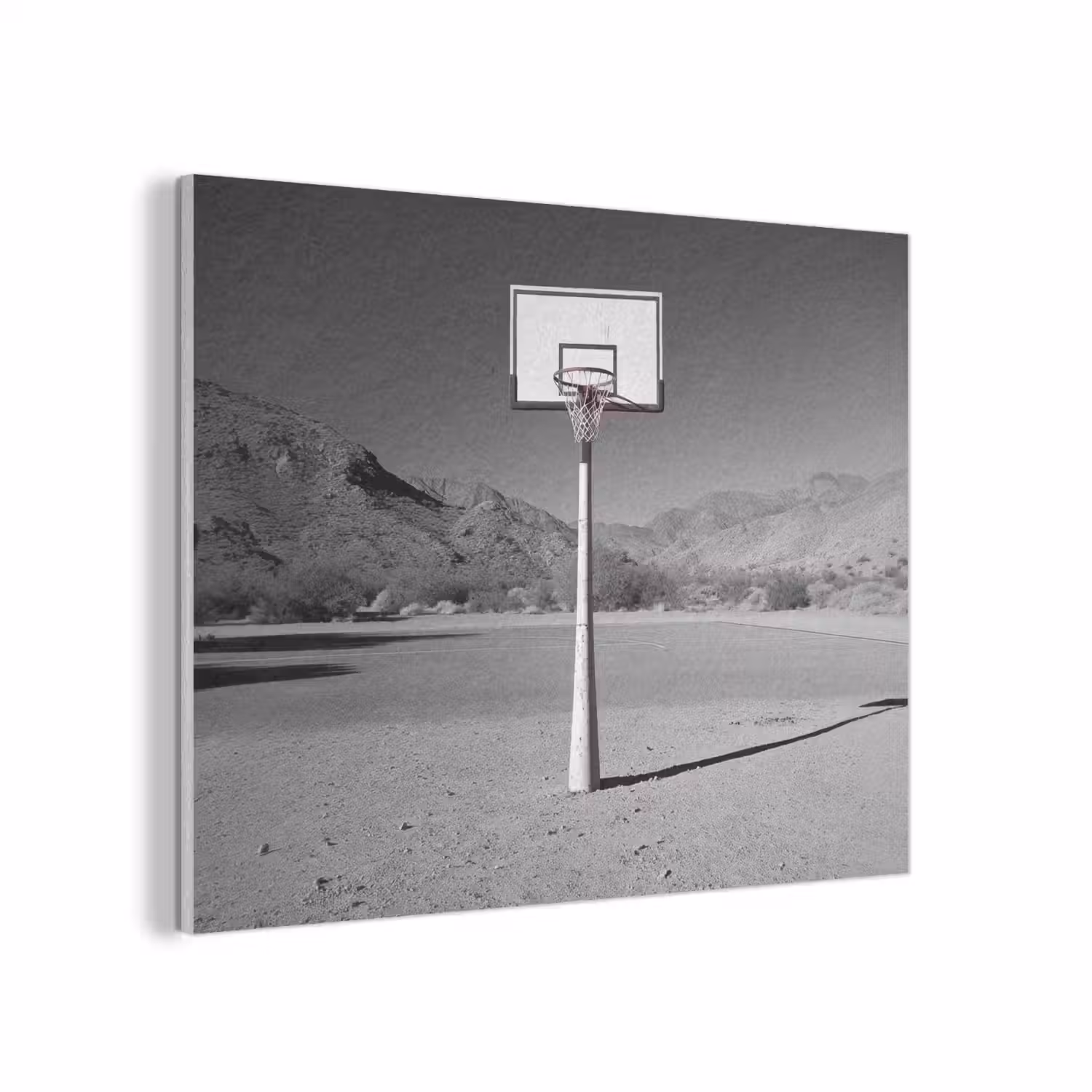 Basketbalpaal - Landschap - Zand - Wit PET vilt klein -3d
