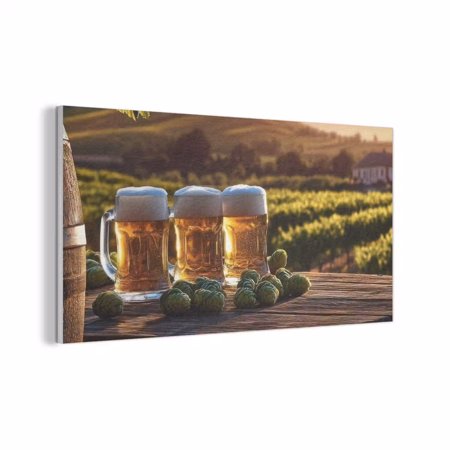 Bier - Hop - Landschap PET vilt middel -3d