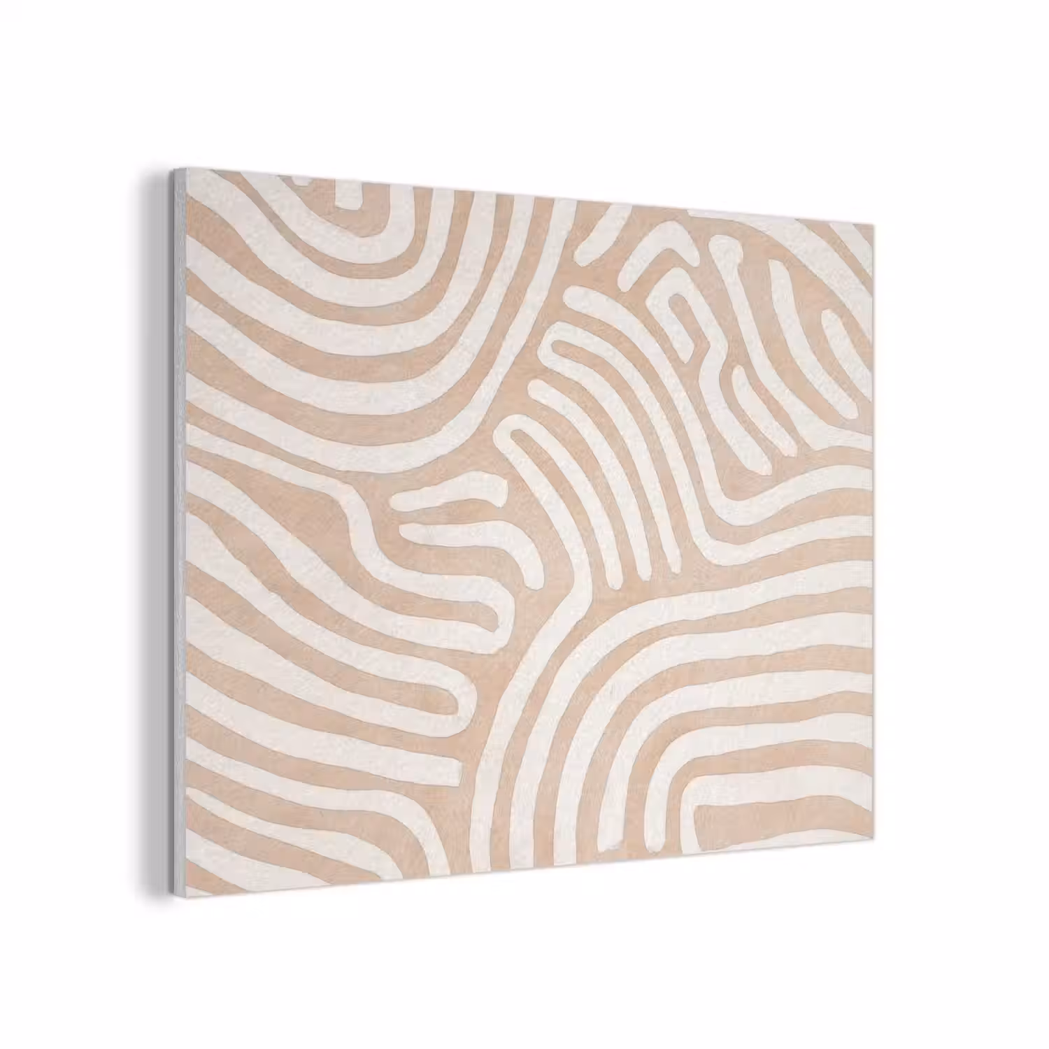 Beige - Aardspatroon PET vilt klein -3d