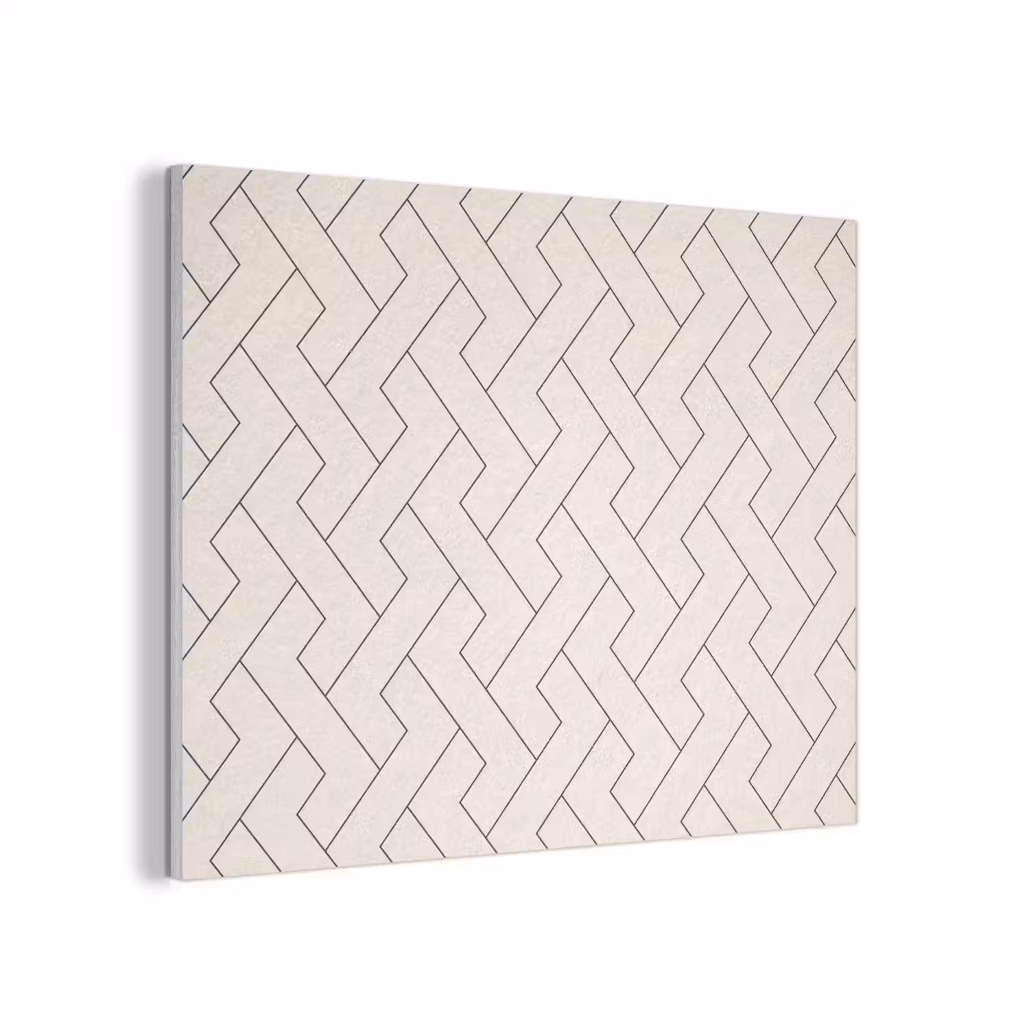 Beige - Zigzag - Patroon PET vilt klein 837 -3d