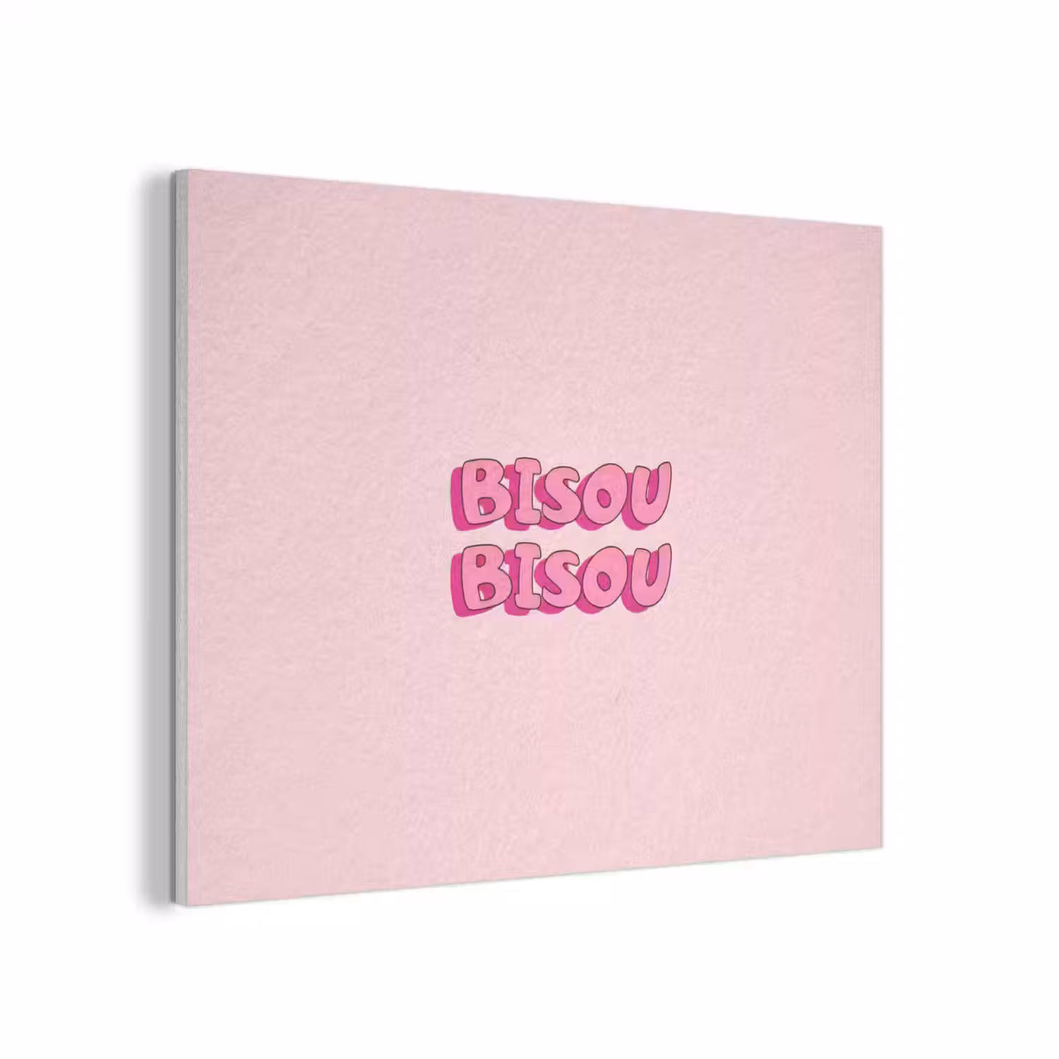 Bisou - Roze - Schaduw PET vilt klein -3d