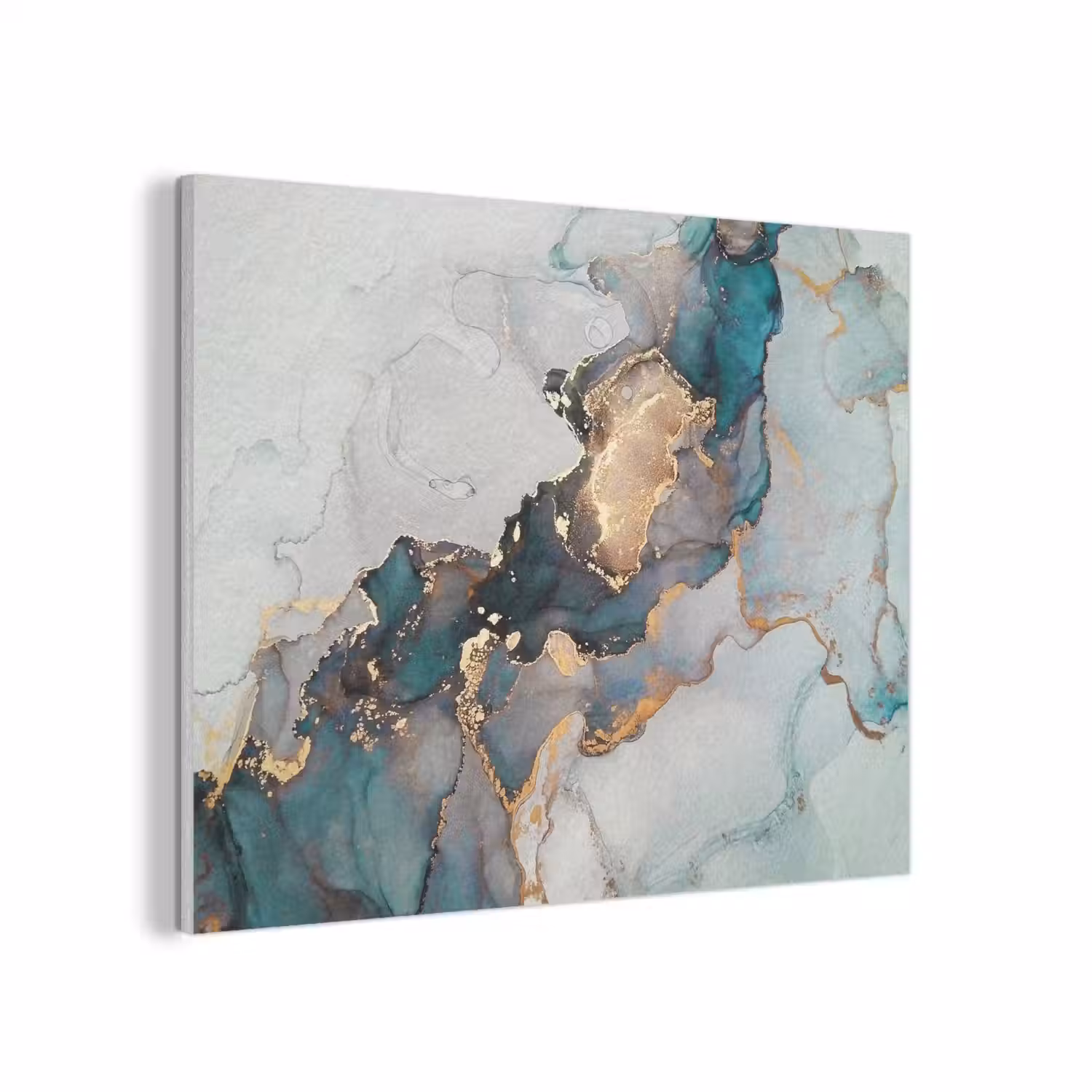 Blauw - Marmer - Goud PET vilt klein -3d