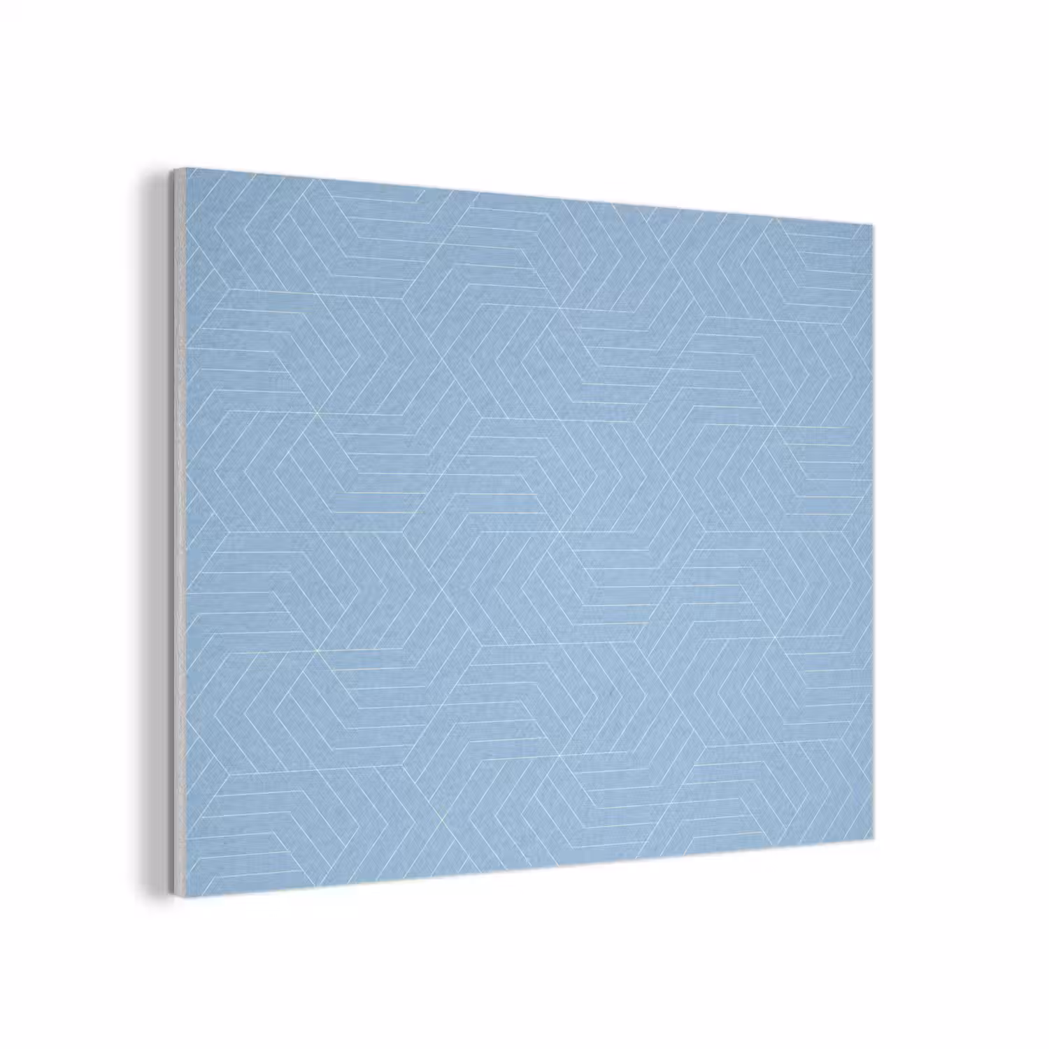 Blauw - Wit - Lijnen - Patroon PET vilt klein 837 -3d