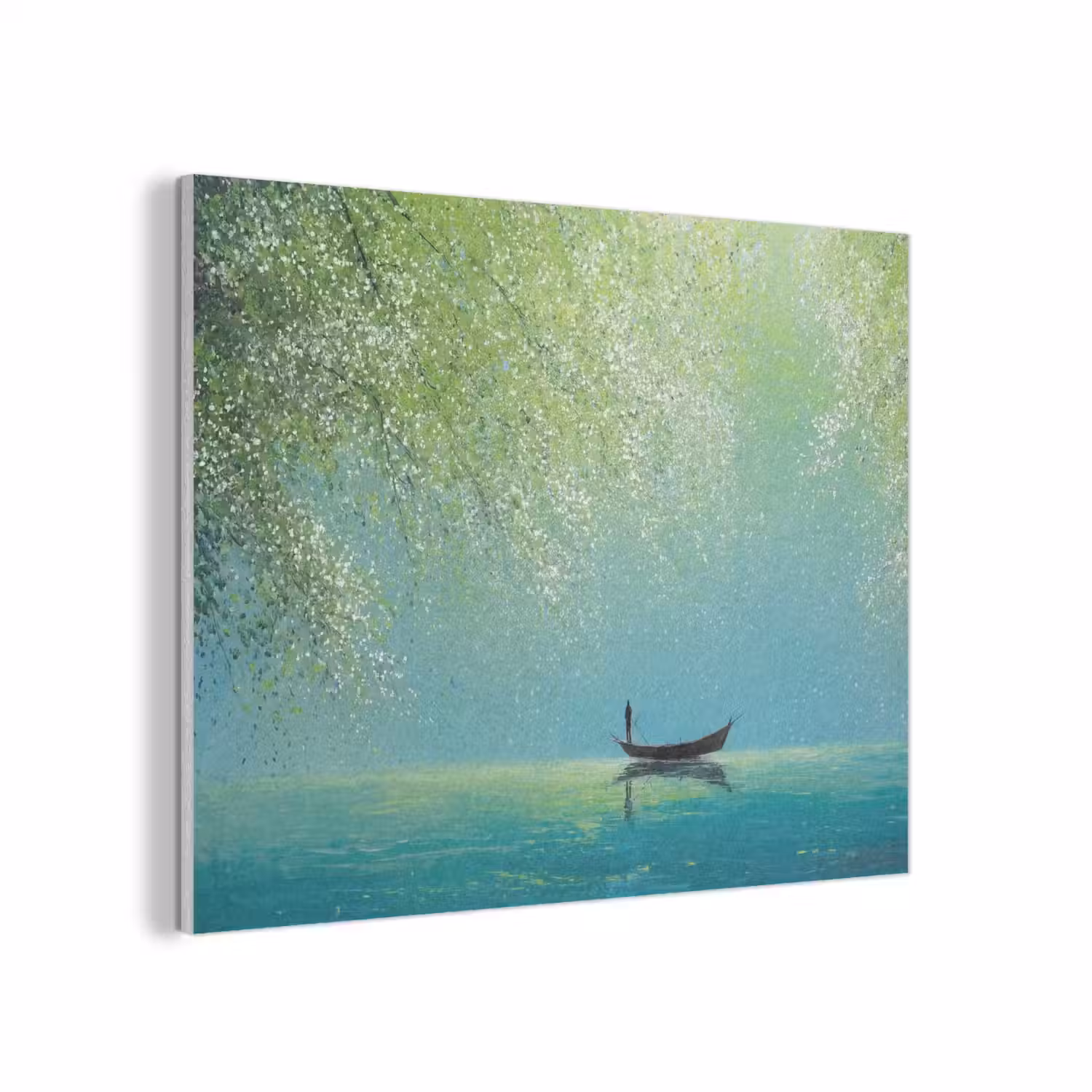 Bootje - Water - Bladeren - Bloesems PET vilt klein -3d