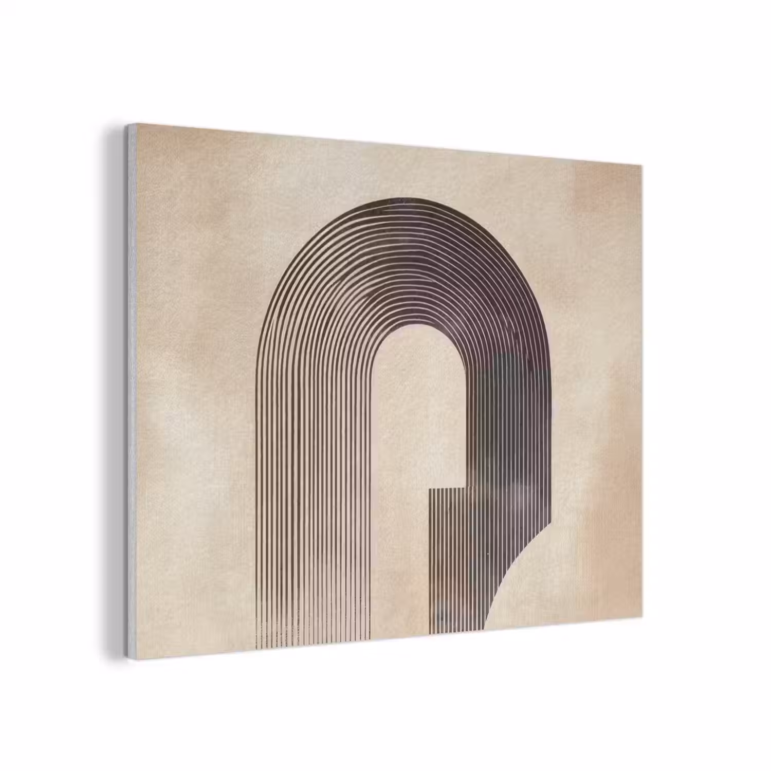 Boog - Strepen - Minimalistisch - Zwart PET vilt klein -3d