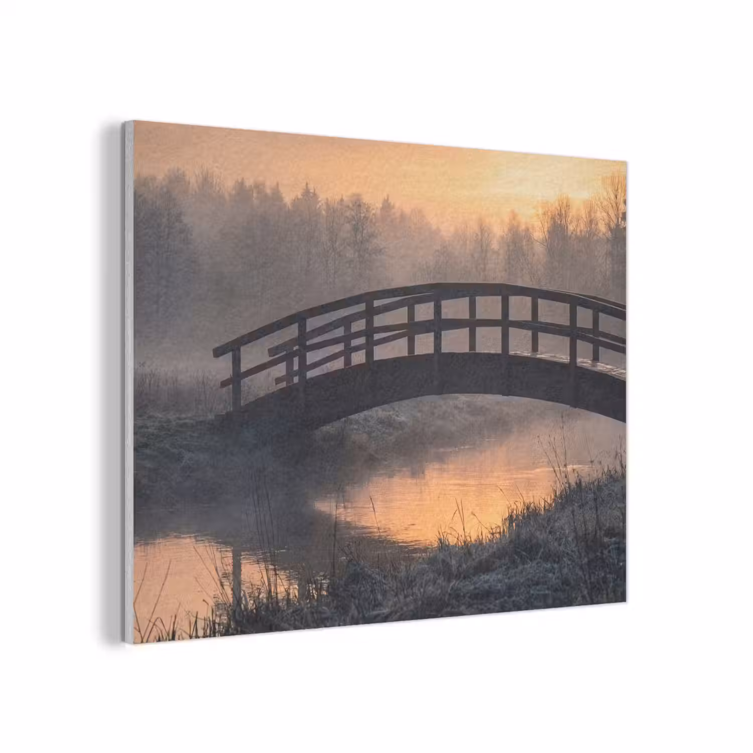 Brug - Mist - Bomen - Water PET vilt klein -3d