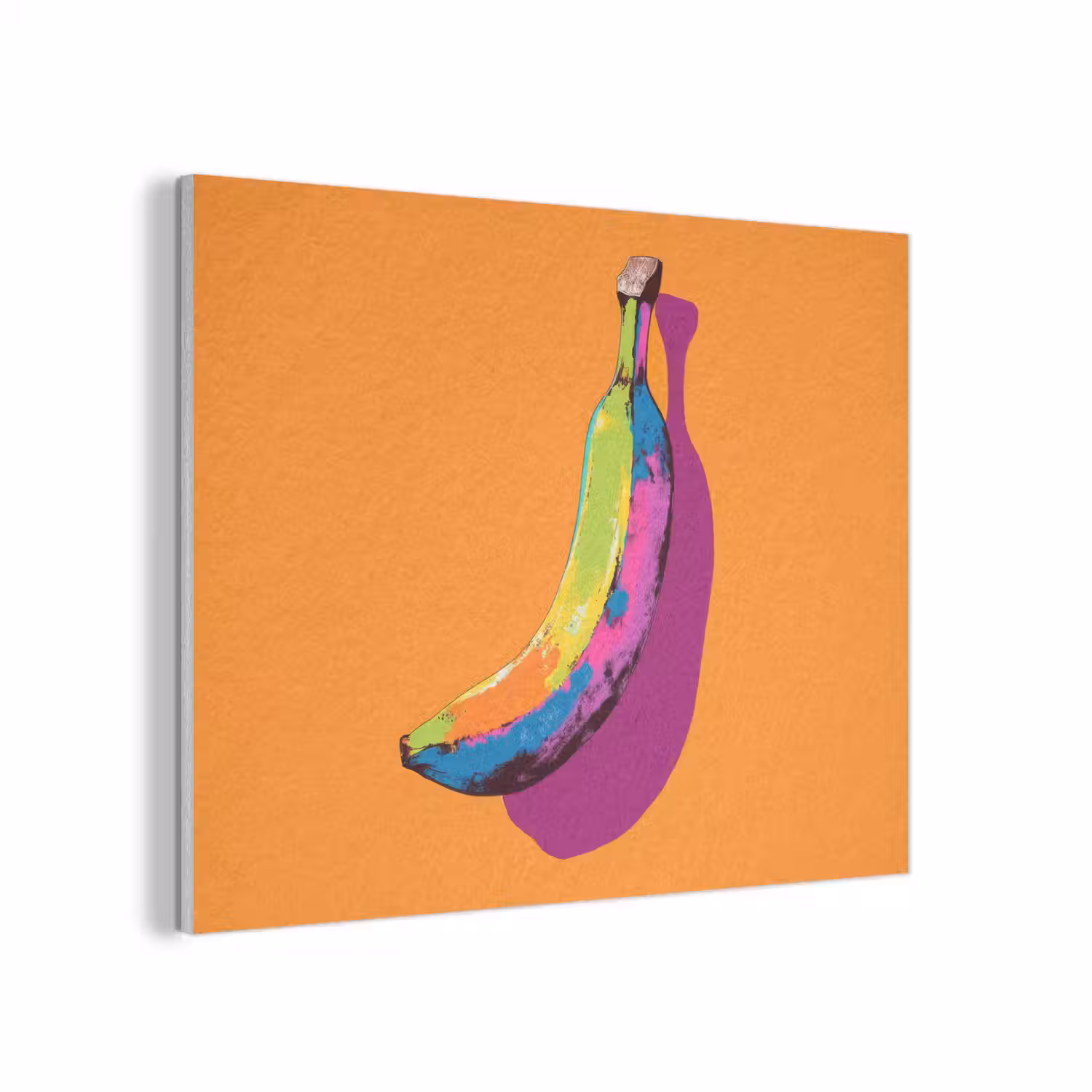 Felle kleuren - Banaan - popart PET vilt klein -3d