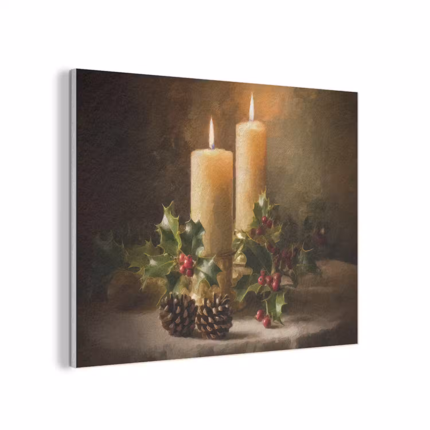 Kaarslicht - Kerst - Veelkleurig PET vilt klein -3d