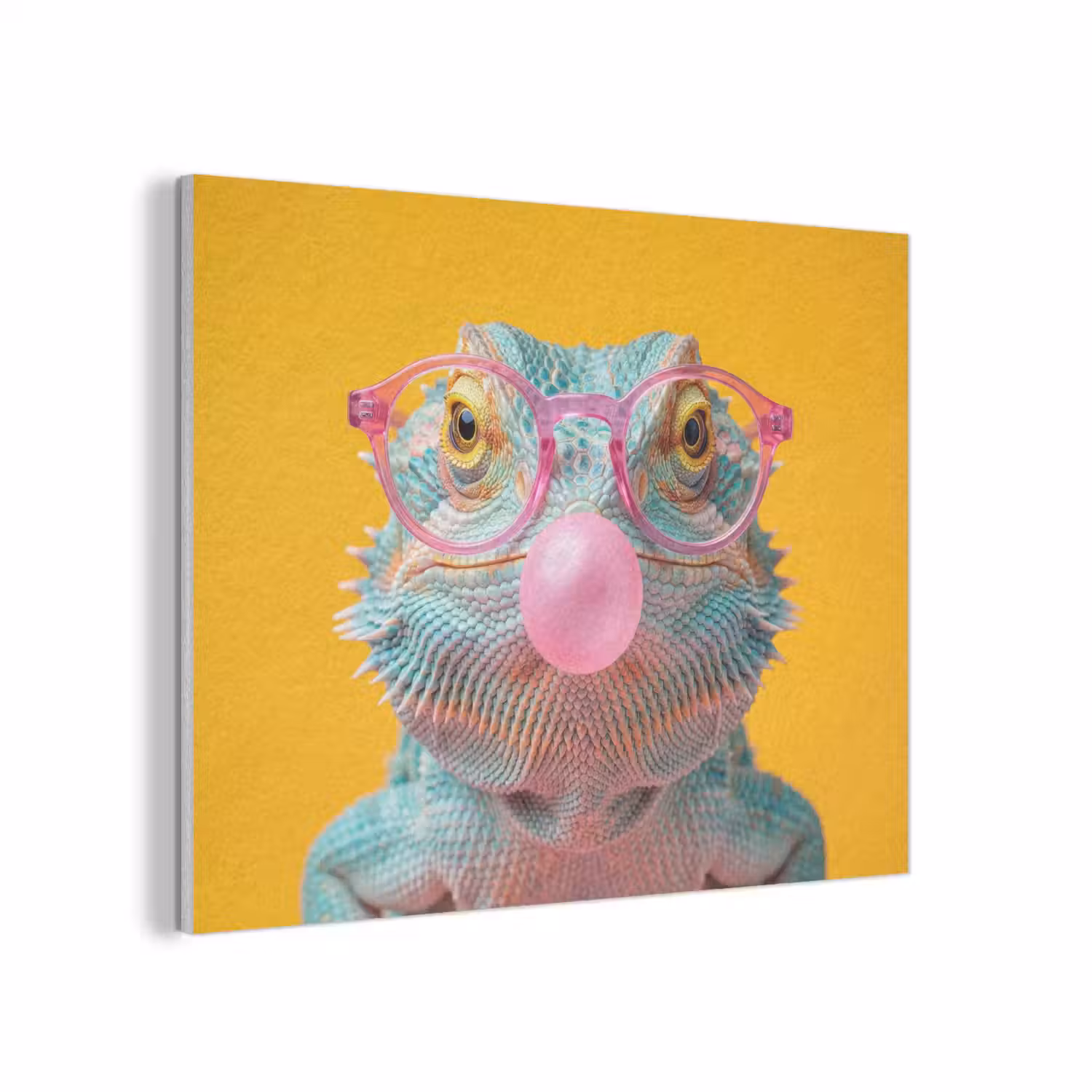 Kameleon - Kauwgom - Kleurrijk PET vilt klein -3d