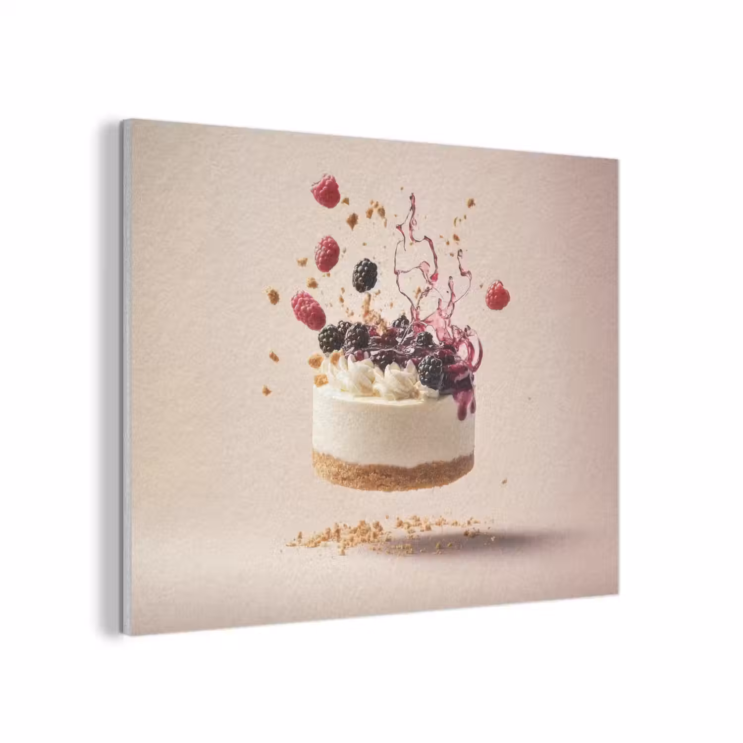 Cheesecake - Eten - Roze - Taart PET vilt klein -3d