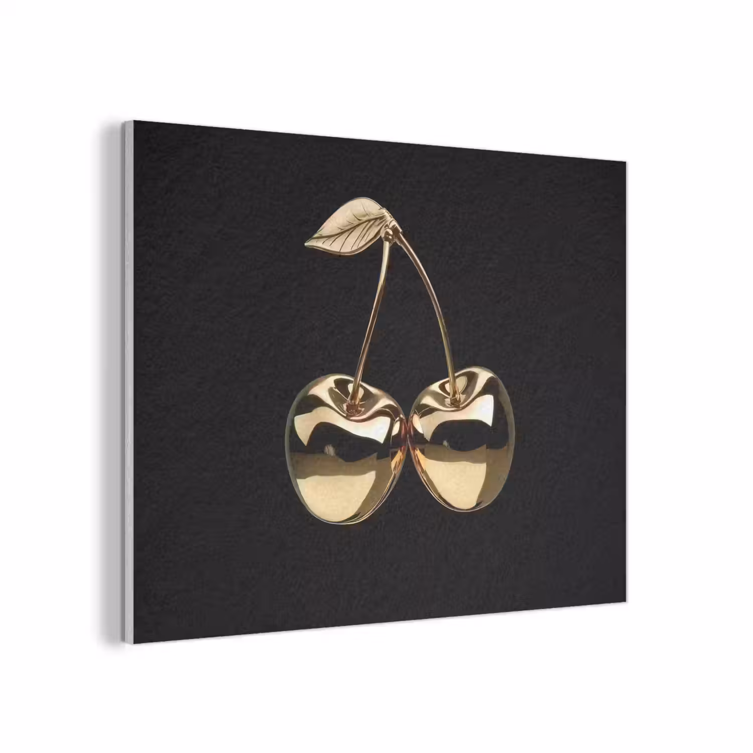 Kersen - Zwart - Goud - Chrome PET vilt klein -3d