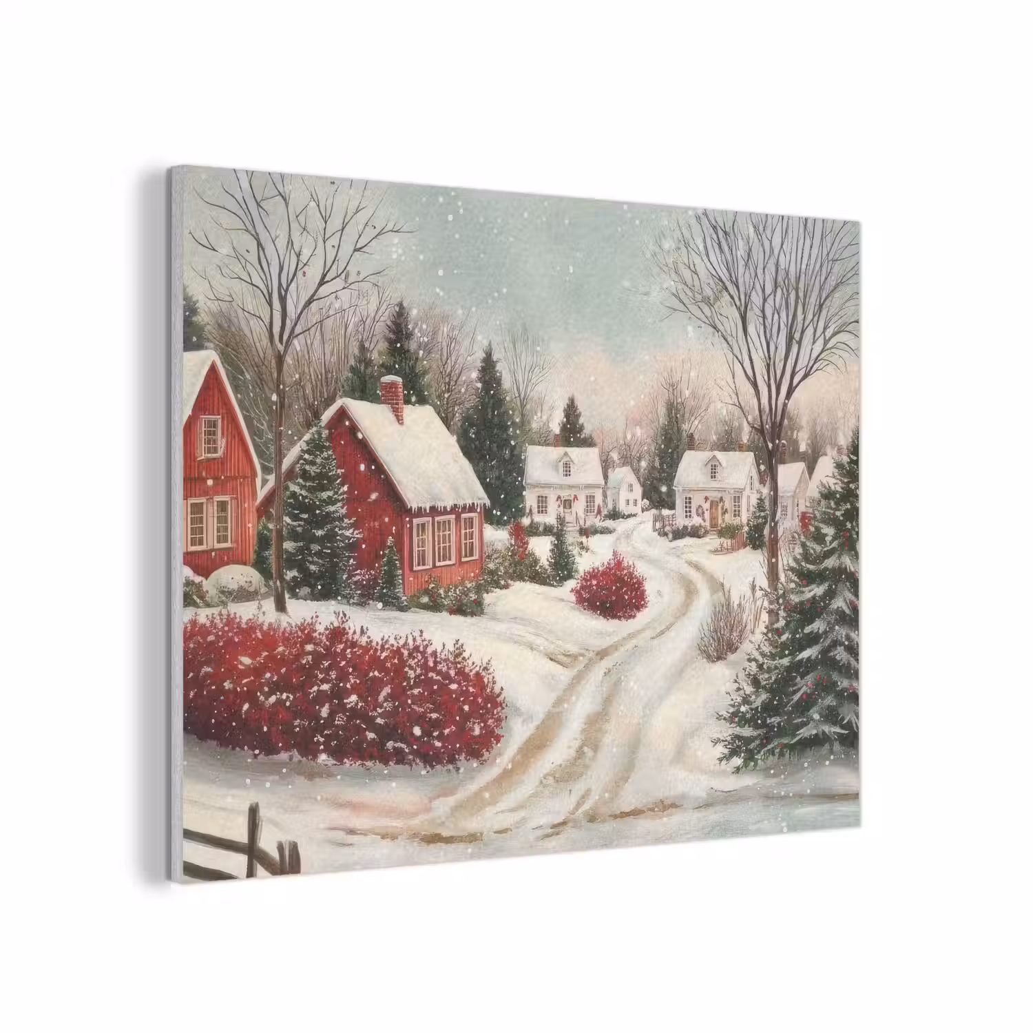 Kerstsfeer - Landelijk - Rood PET vilt klein -3d