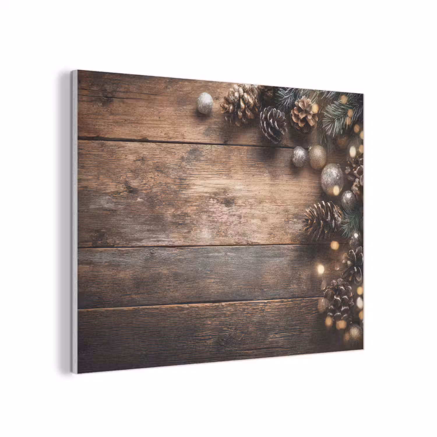 Kersthoekdecoratie - Dennenappels - Lichtjes PET vilt klein -3d