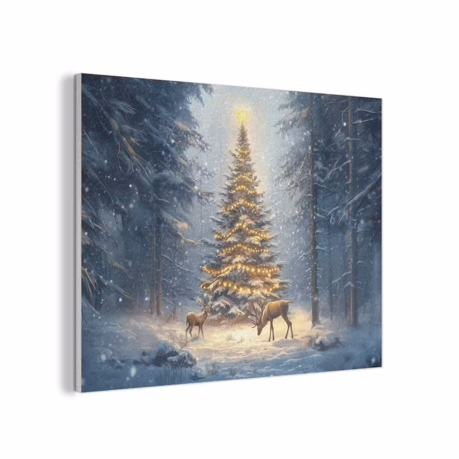 Kerstlicht - Woud - Hert - Donker PET vilt klein -3d