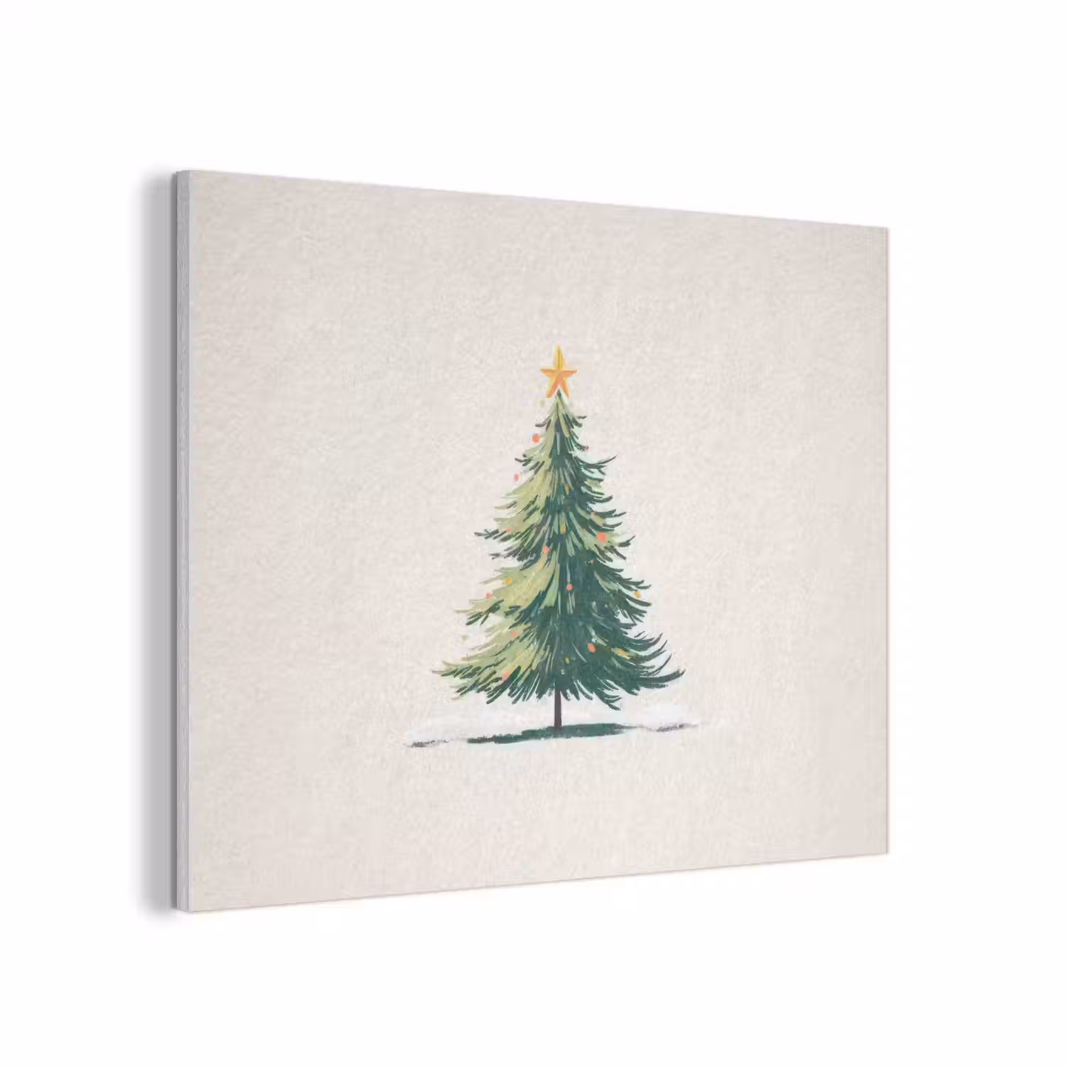 Kerstboom - Illustratie - Ster - Sneeuw PET vilt klein -3d