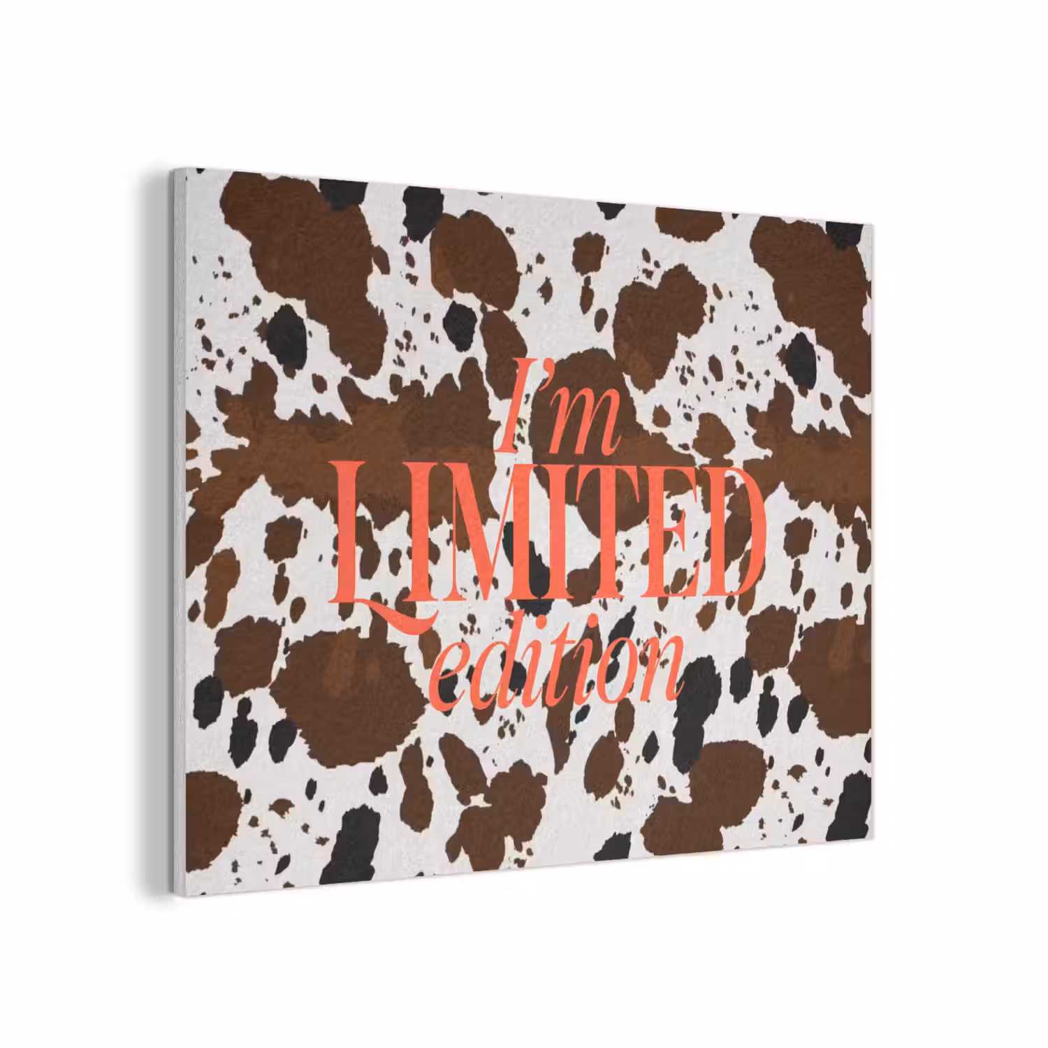 Koeienprint - Limited edition - Rood PET vilt klein -3d