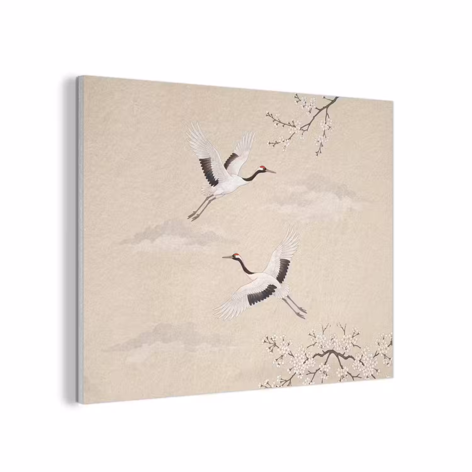 Kraanvogels - Bloesem - Beige PET vilt klein -3d