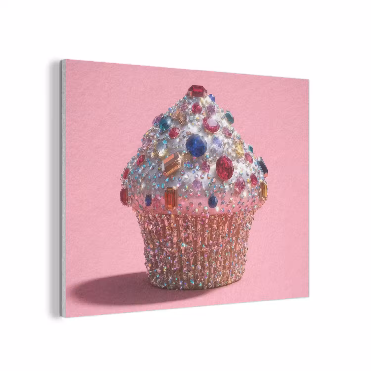 Cupcake - Kleurrijk - Edelstenen PET vilt klein -3d