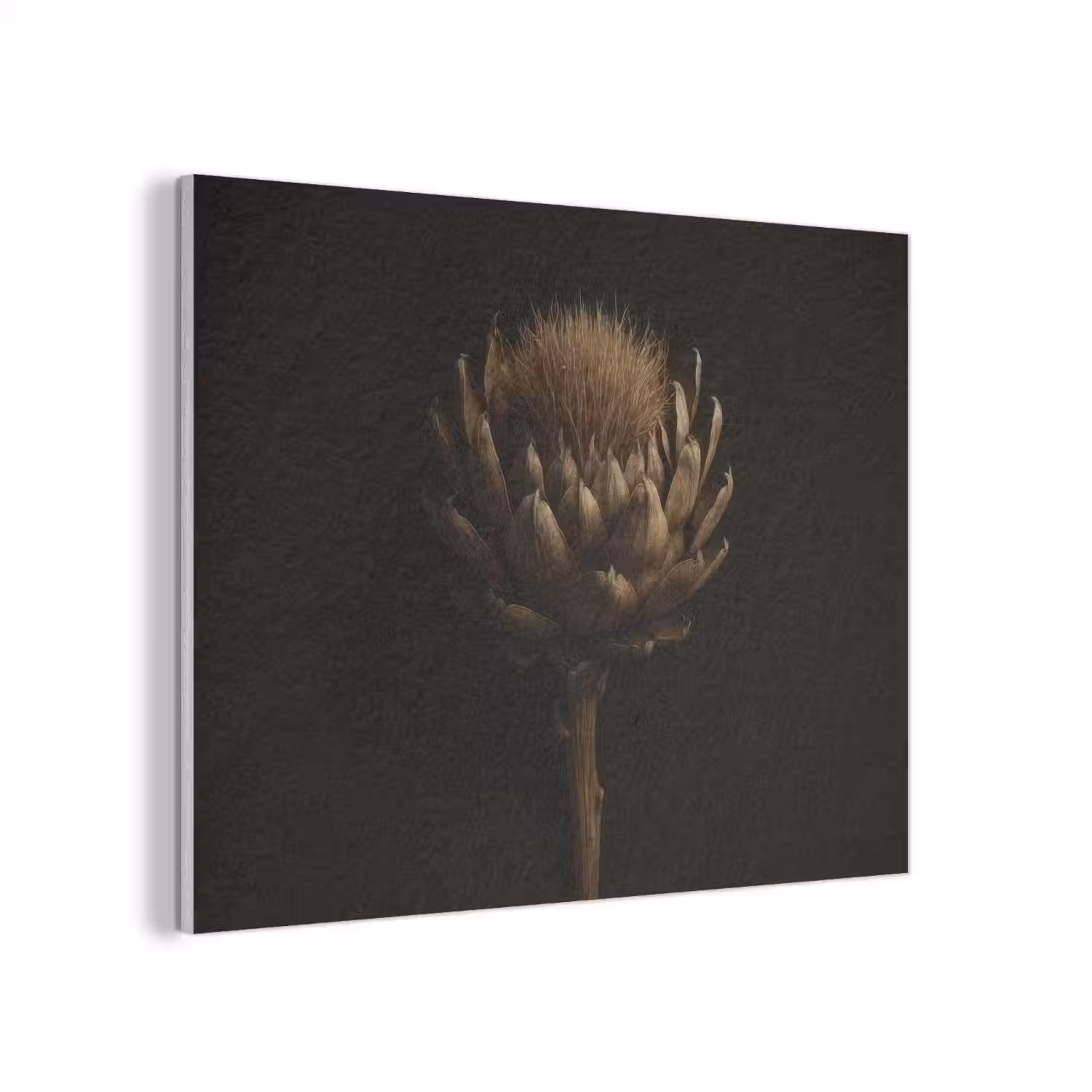Donkerbruin - Bloem - Textuur - Artisjok PET vilt klein -3d