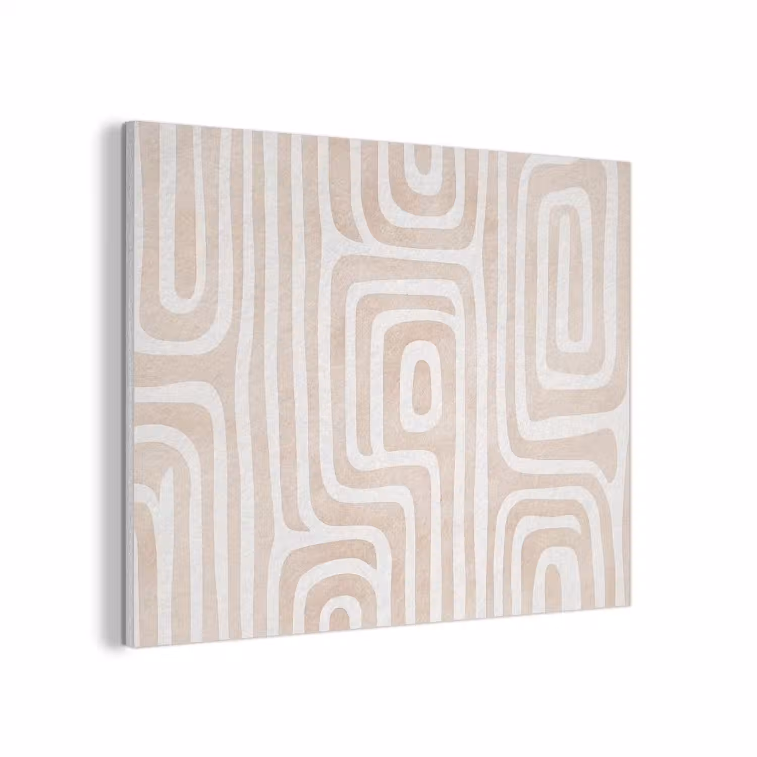 Decoratief - Labyrint - Beige PET vilt klein -3d